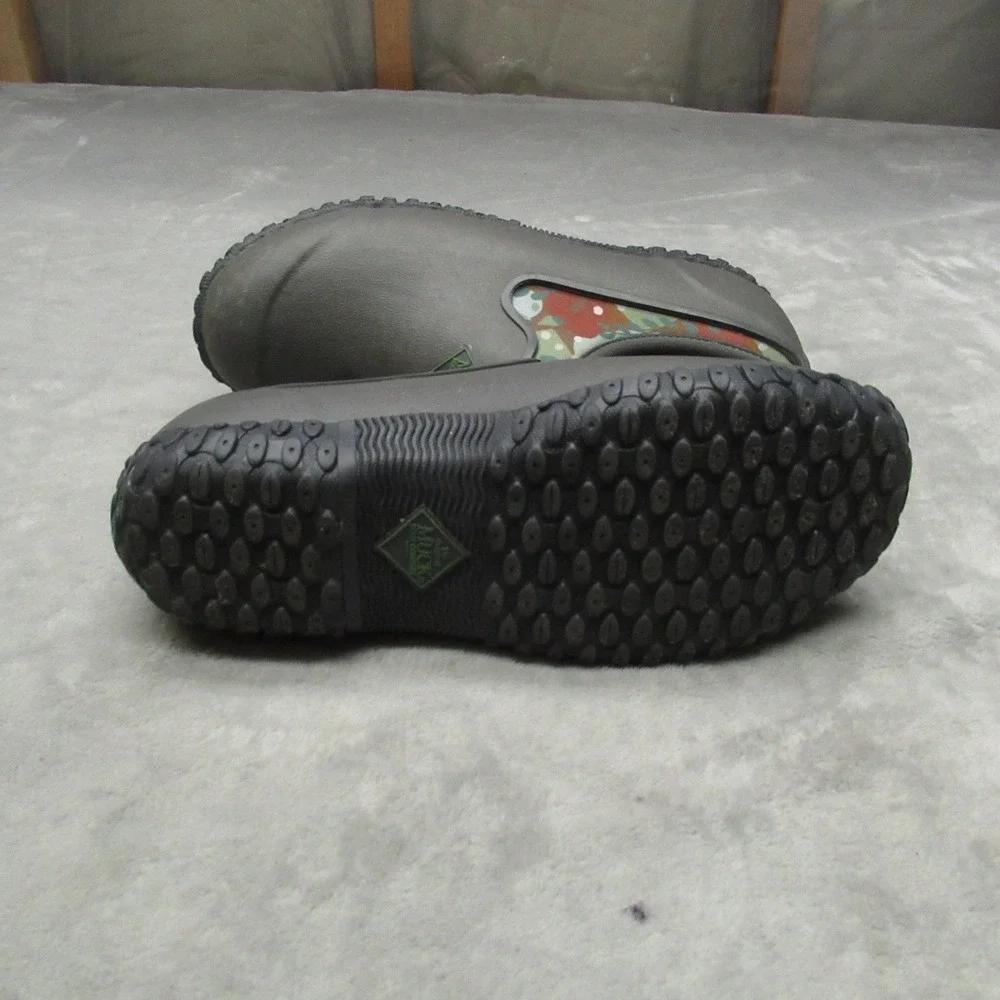 Muck Boot Garden Shoes Women 5 Gray‎ Floral Slip On Waterproof Outdoor